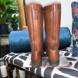 Salvatore Ferragamo Caramel Brown Leather Boots